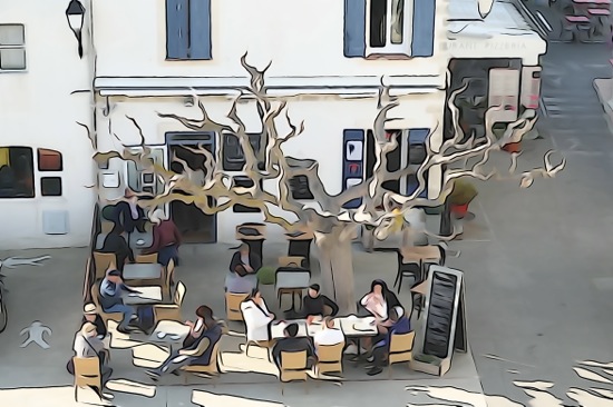 F2273625-Déjeuner en terrasse